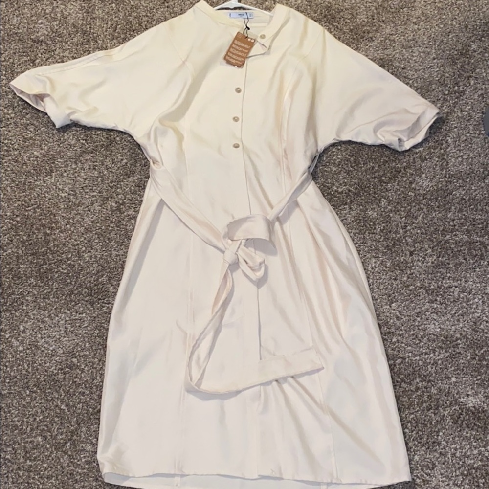 MING SUIT button up dress with tie